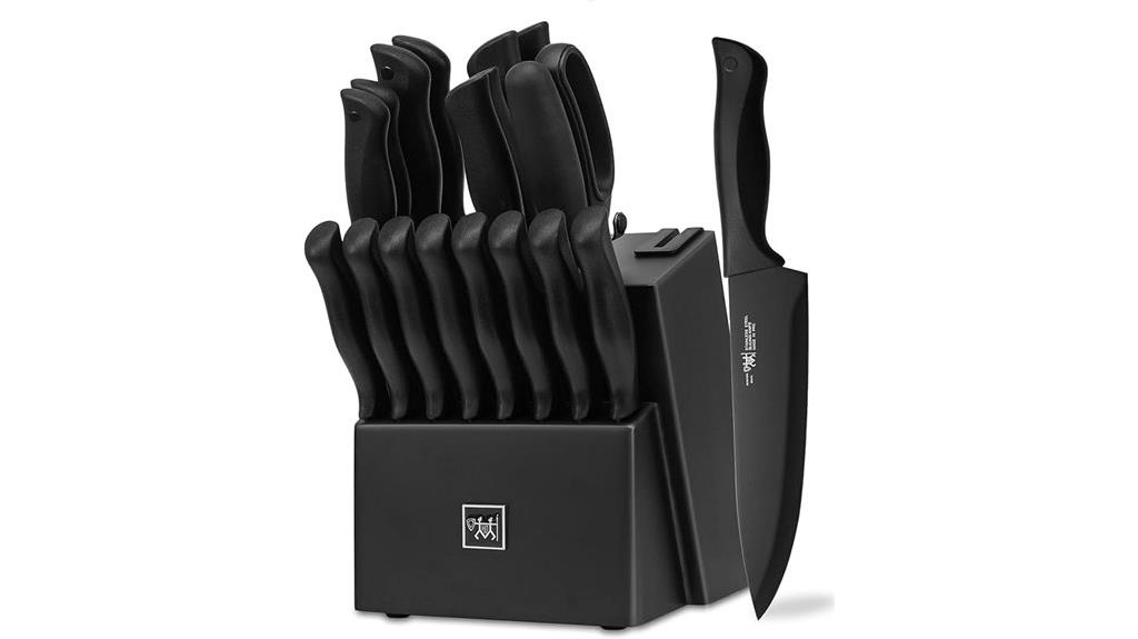 dual knife set with block