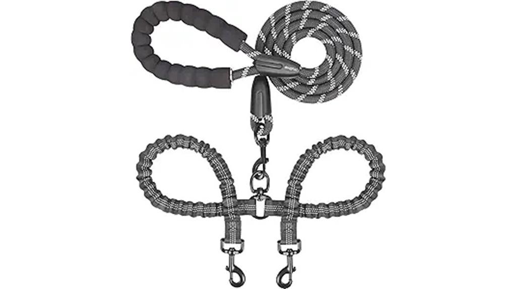 dual leash with swivel