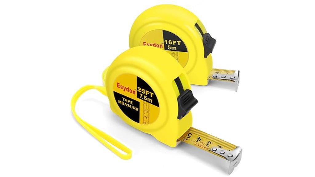 dual scale extendable tape measures