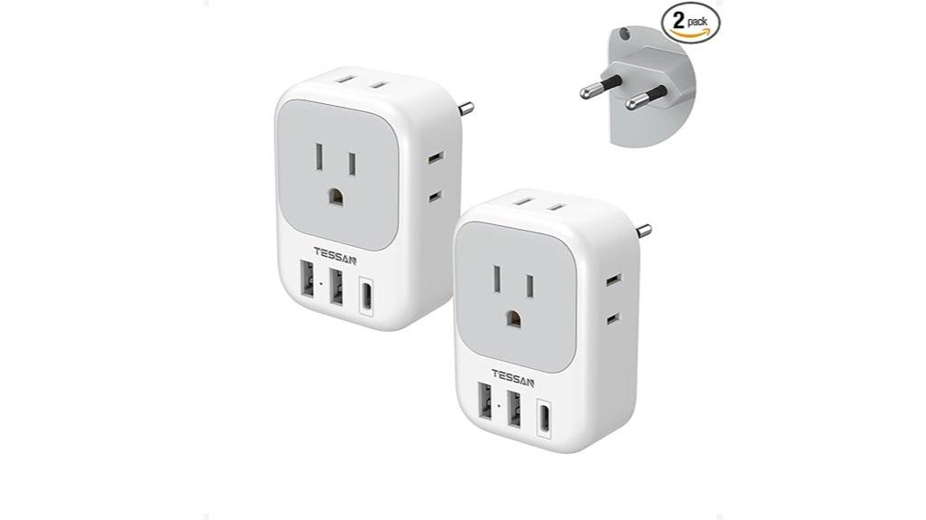 dual usb c travel adapter