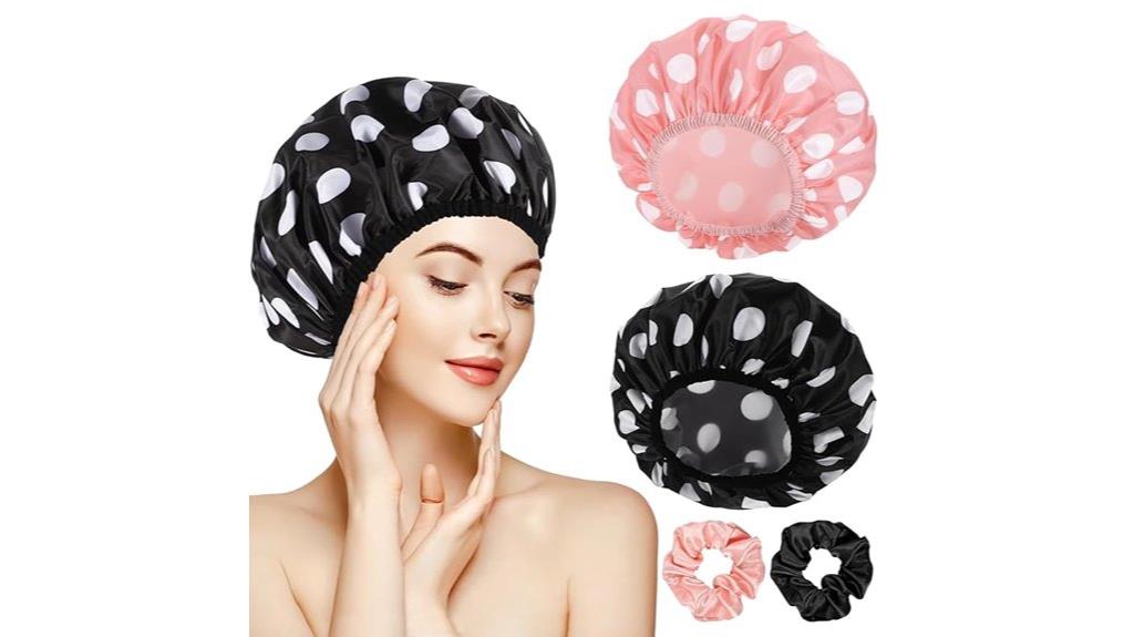 dual waterproof shower caps