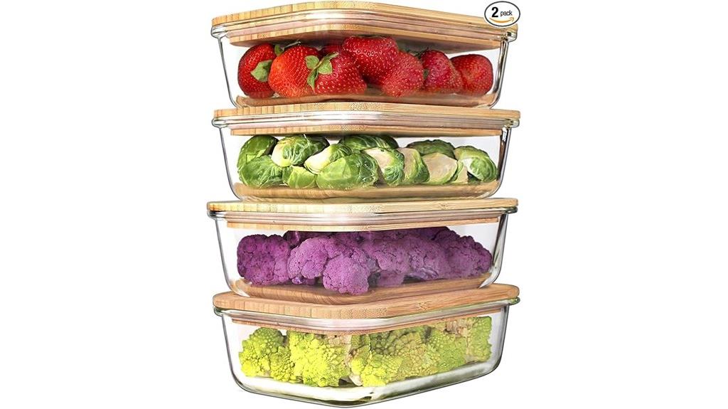eco friendly bamboo lid storage