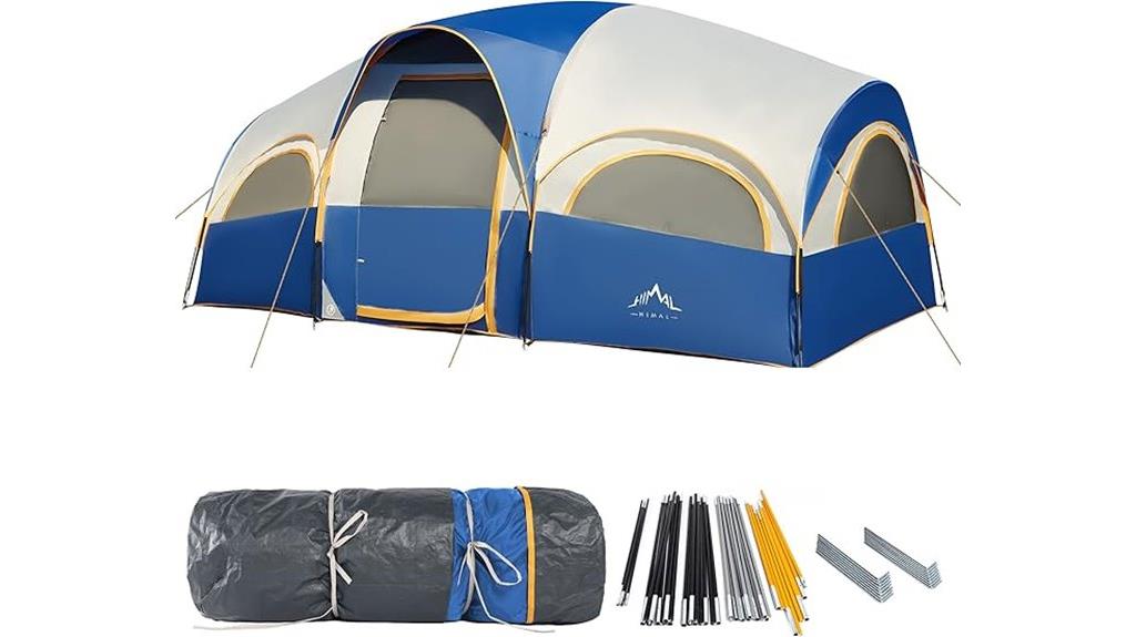 eight person tent with rainfly