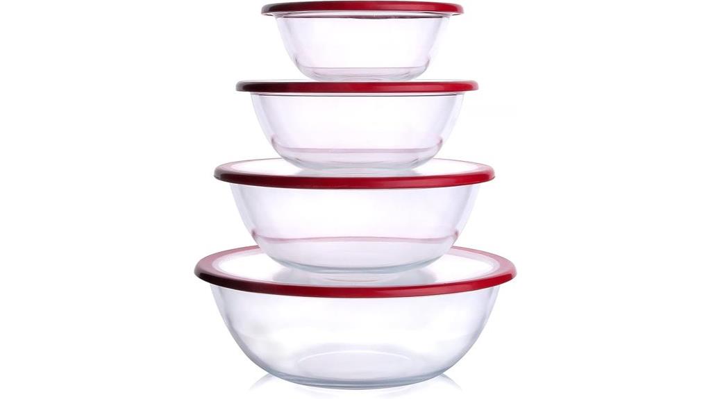 eight piece glass bowls