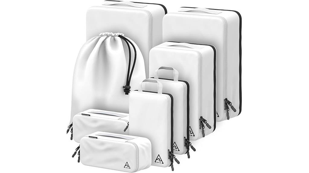 eight piece travel organizer set