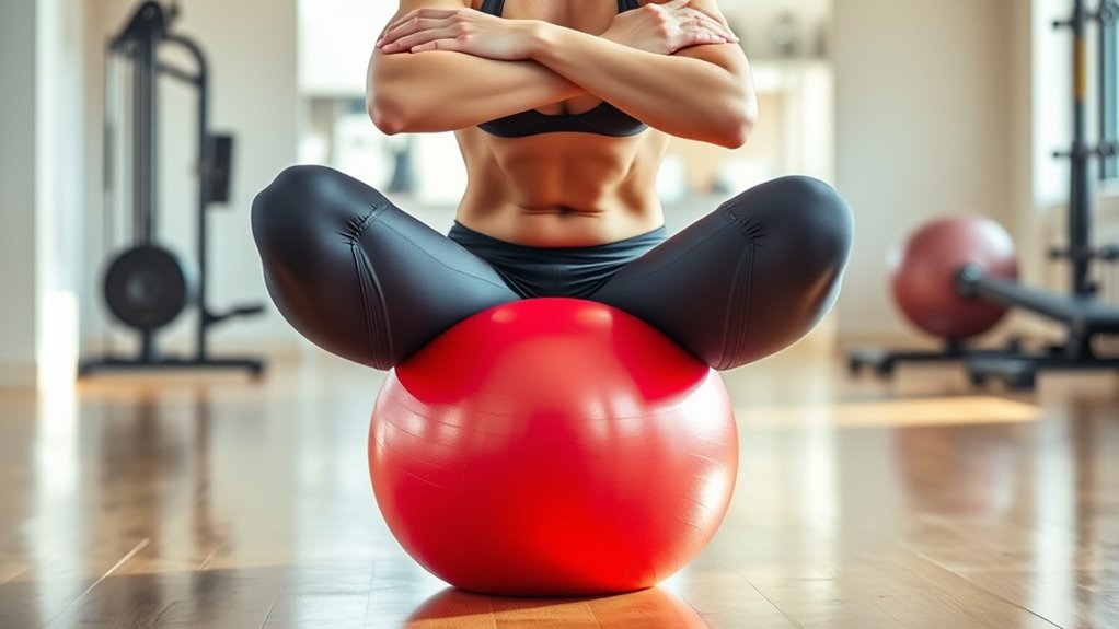 engage core with controlled crunches