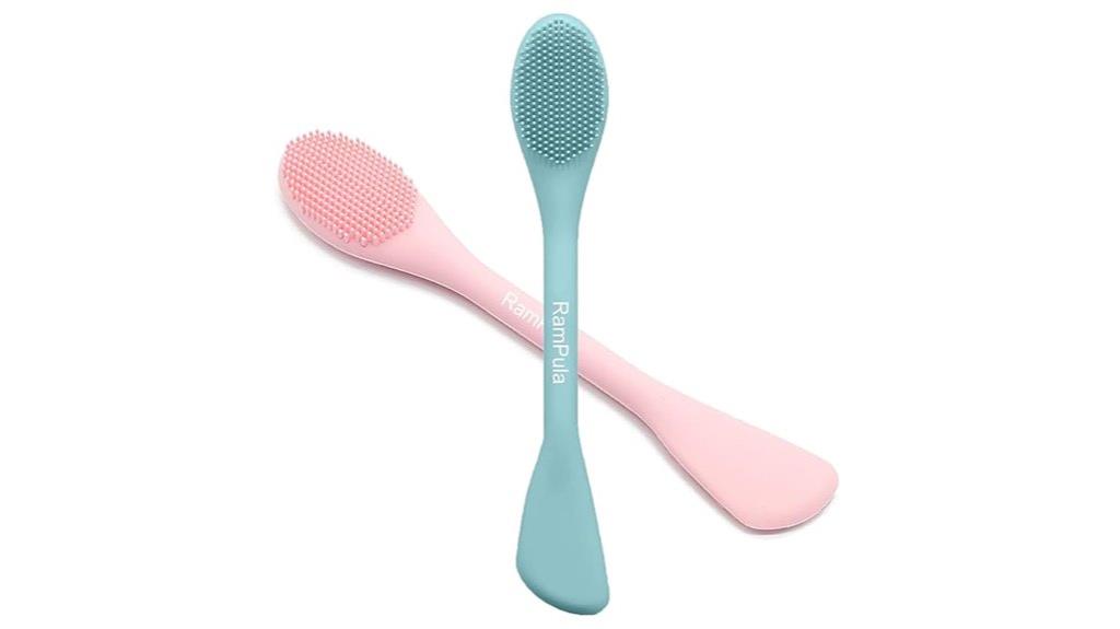 face cleansing and mask application