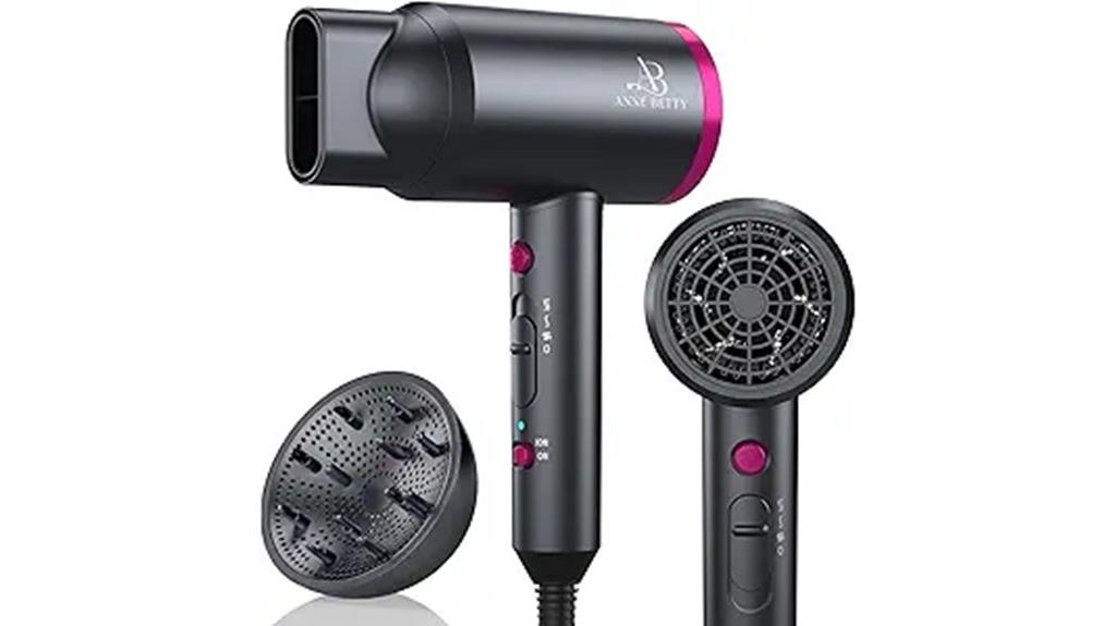 fast 1800w ionic dryer