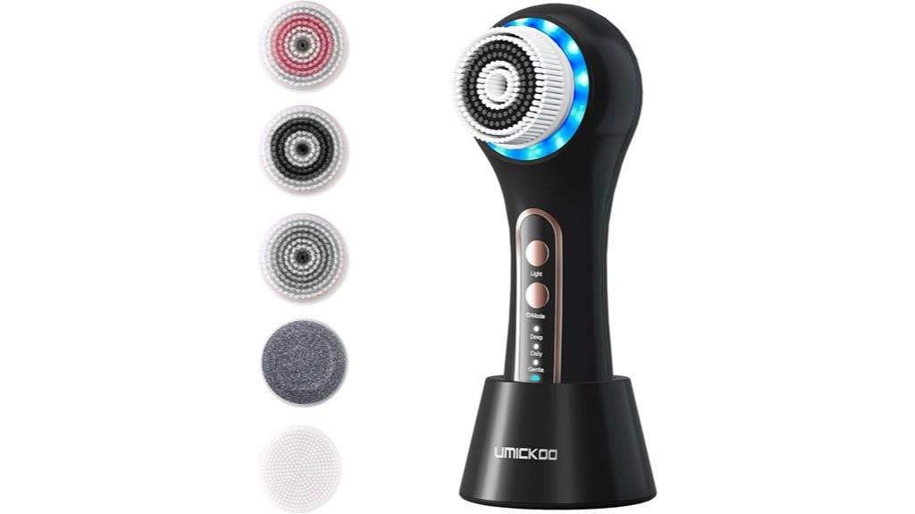 five brush heads included