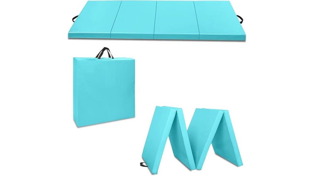 foldable gymnastics mat with fasteners