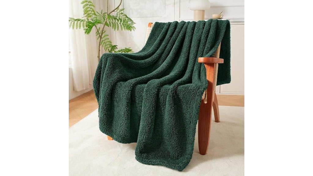 forest green fleece blanket