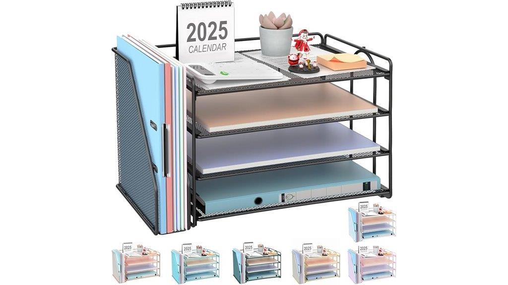 four tier paper magazine organizer