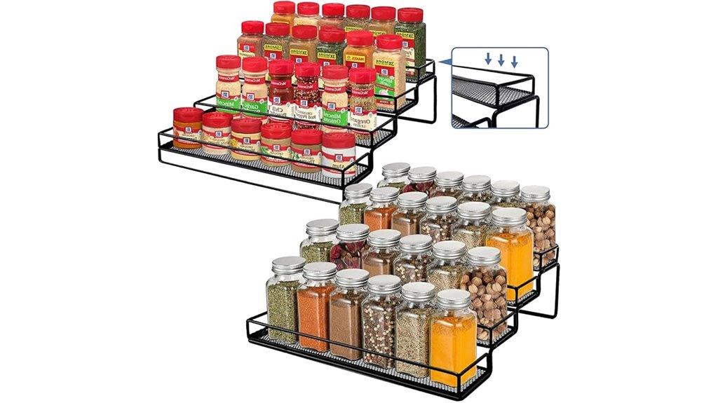 four tier spice rack set