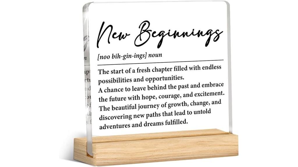 fresh start desk sign
