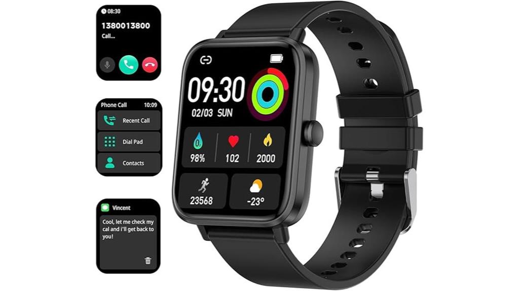 full touch smartwatch black