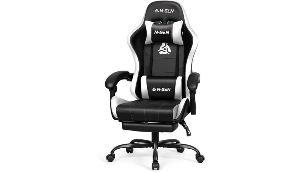 gaming chair with footrest