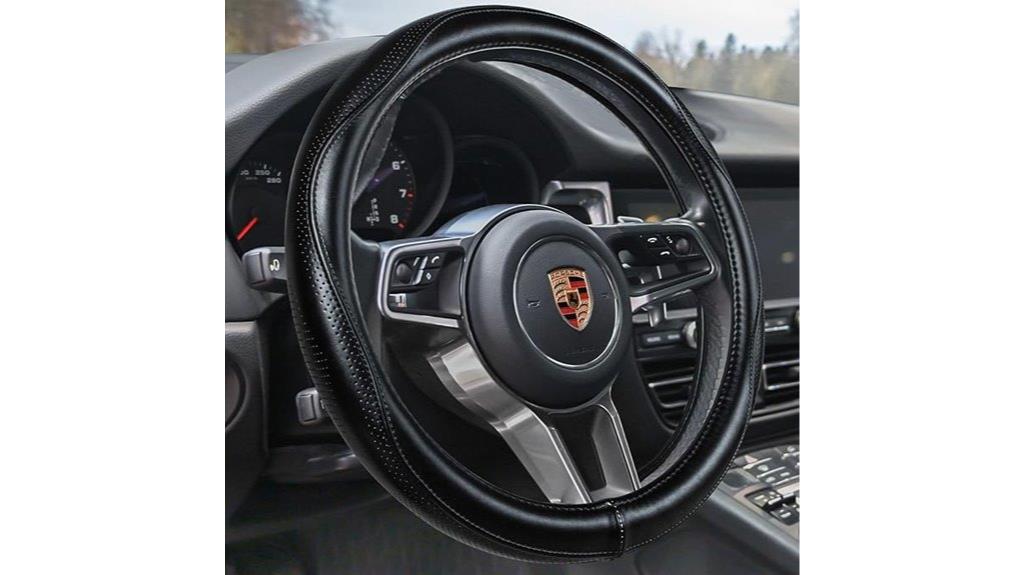 genuine leather wheel cover