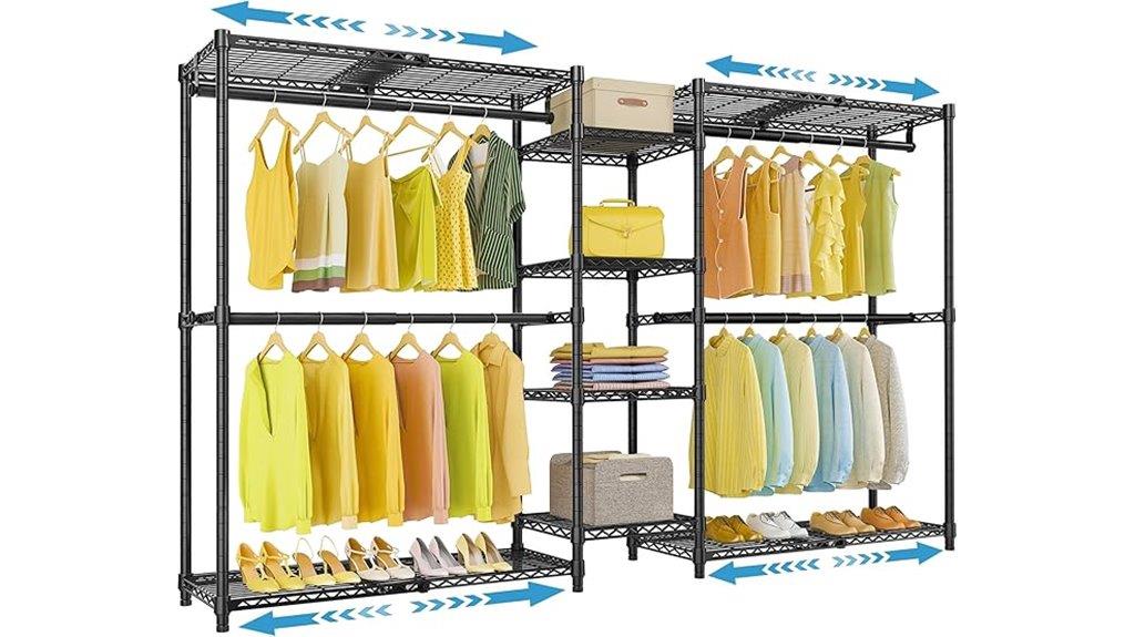 heavy duty adjustable clothes rack