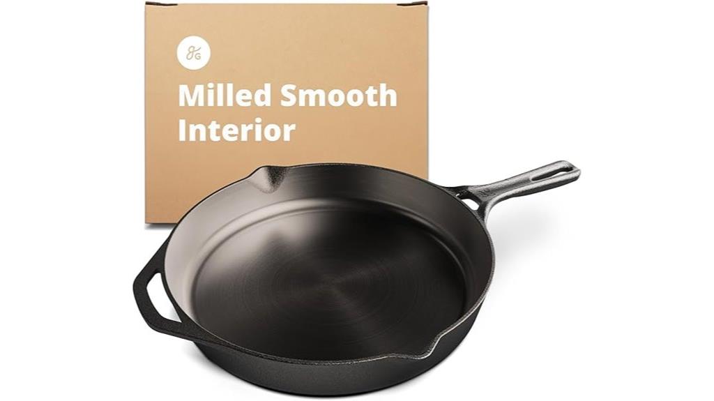large 12 inch cast iron skillet