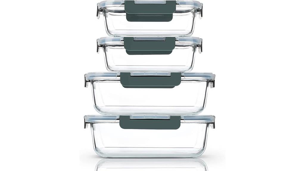 large glass food containers