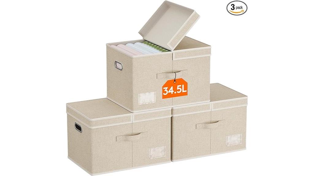 large lid storage bins