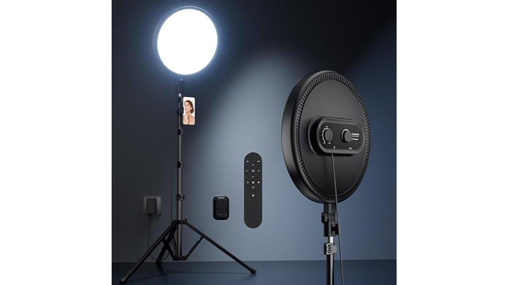 large ring light with tripod