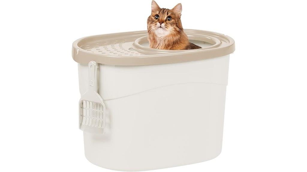 large top entry cat litter box