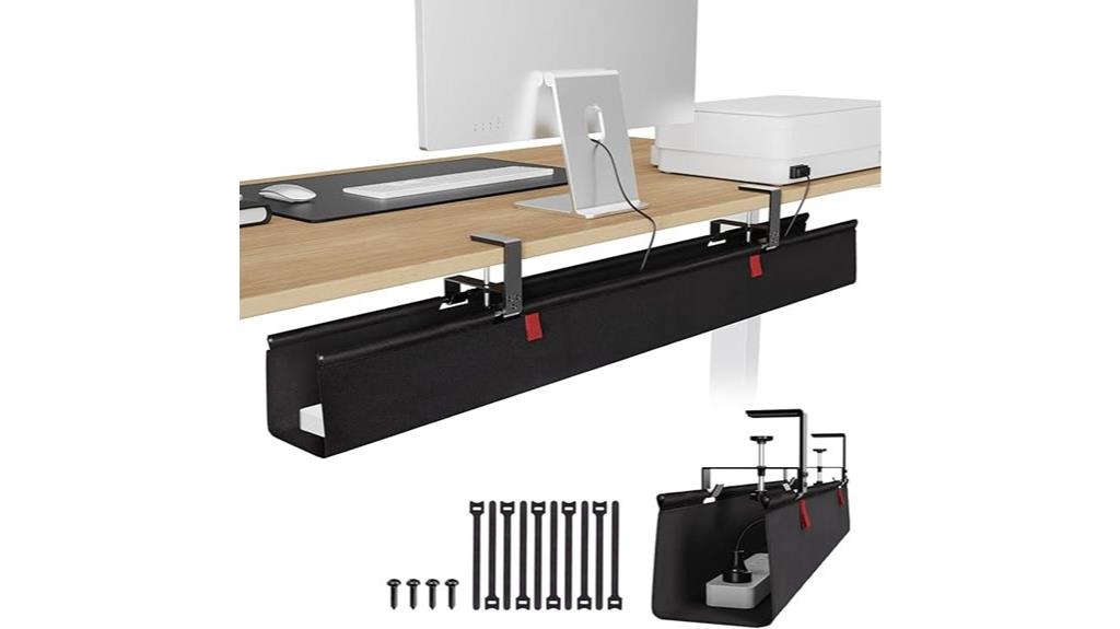 large under desk cable tray
