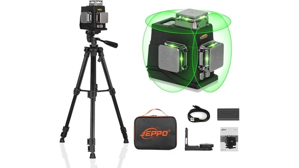 laser level with tripod