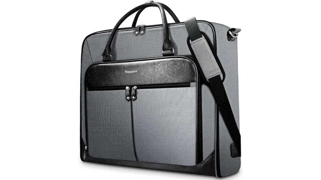 leather garment carry on bag