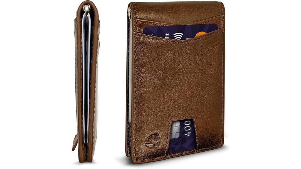 leather rfid wallet clip