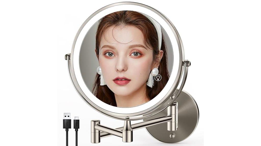 led lighted wall mirror