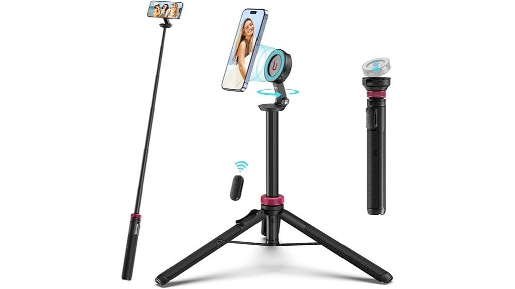 magnetic selfie stick tripod