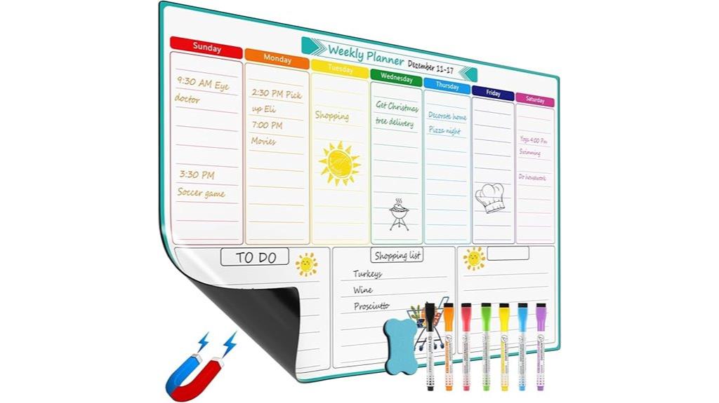 magnetic weekly fridge board