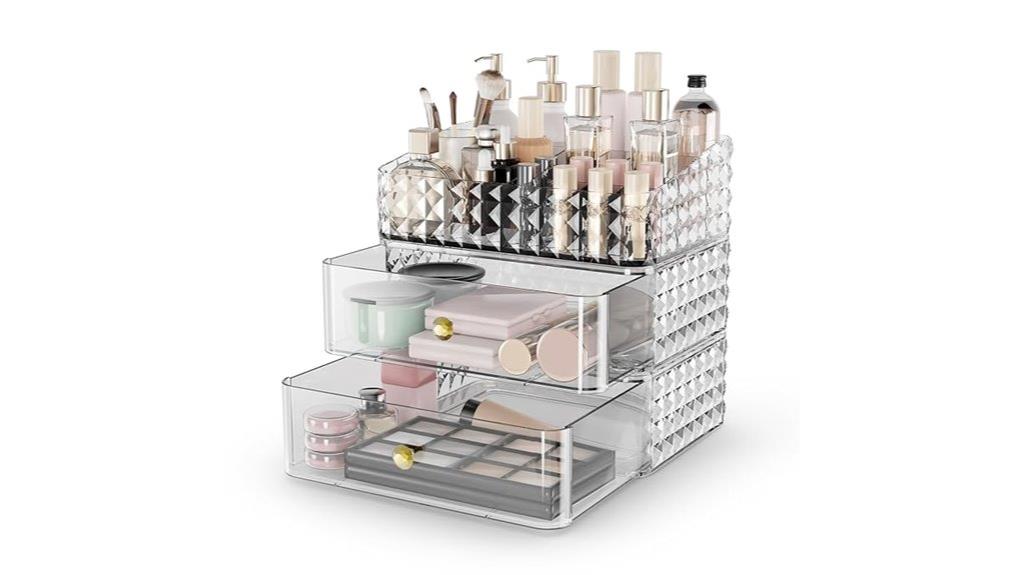 makeup storage with drawers