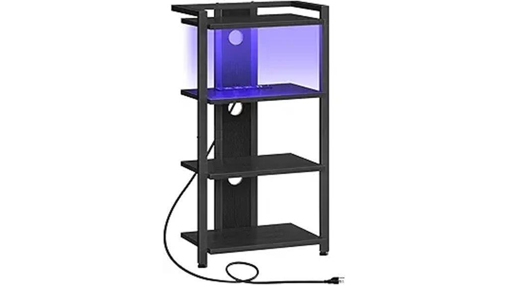 media console with charging