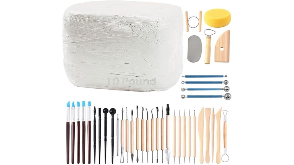 natural air dry clay kit