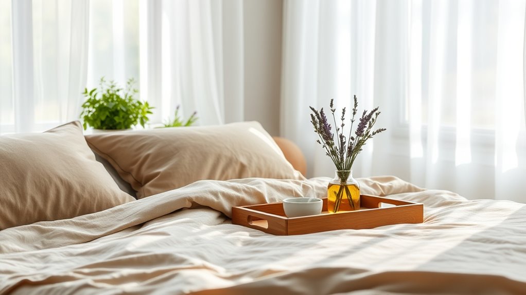 natural calming bedroom environment