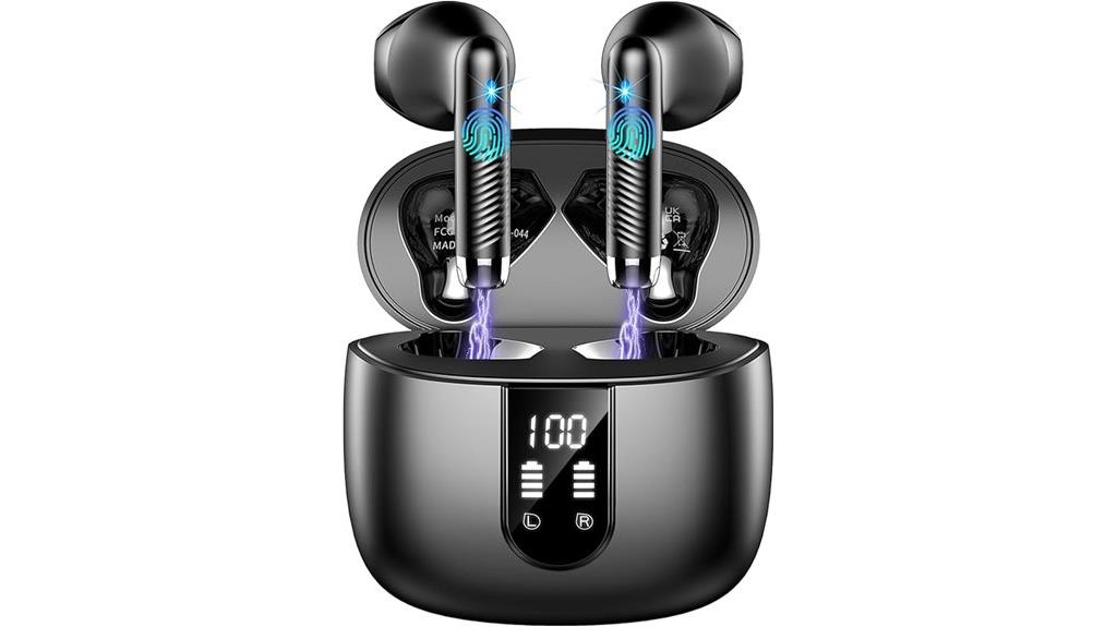 noise cancelling earbuds with charging case
