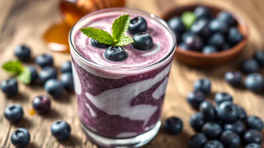 nutrient rich blueberry yogurt