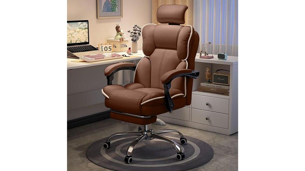 office chair with footrest