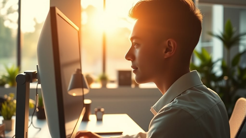 optimize workspace lighting conditions