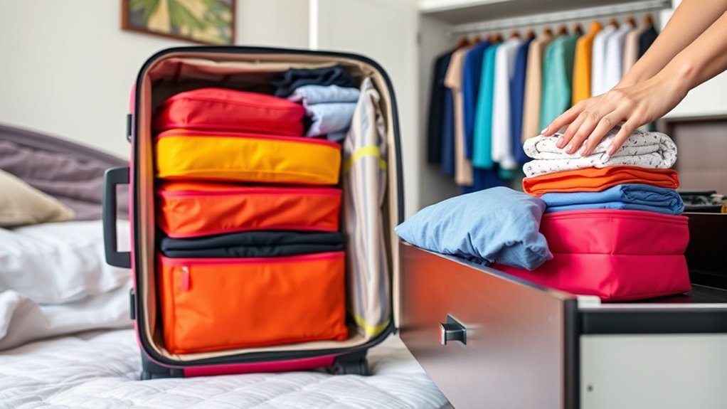 organize clothing by material