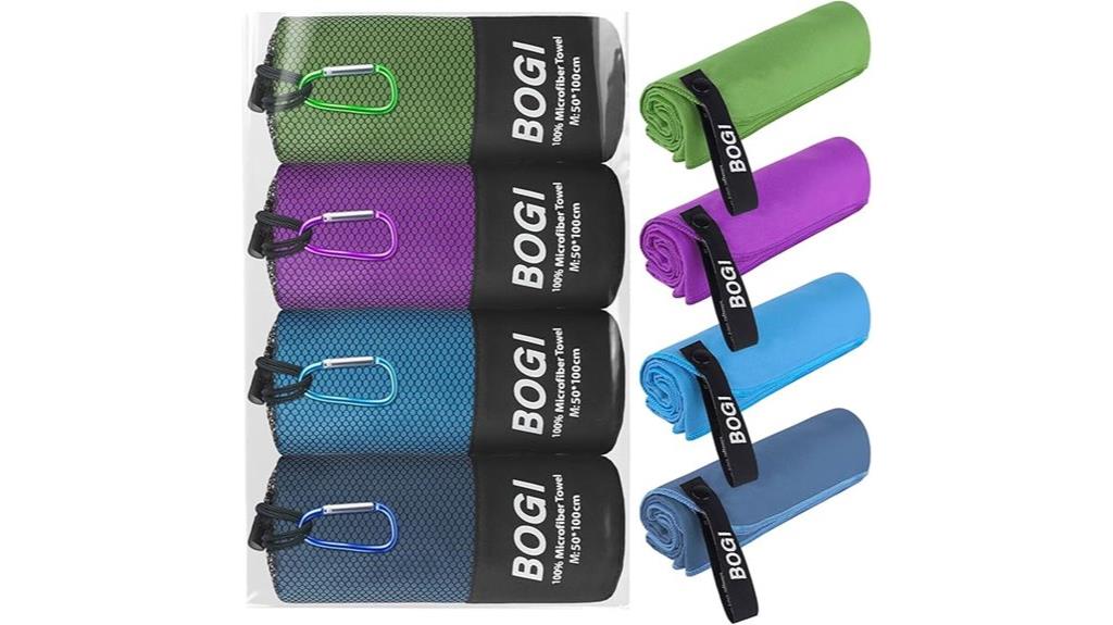 pack of four microfiber towels
