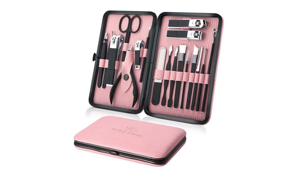pink manicure grooming kit