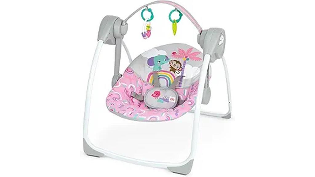 pink paradise baby swing