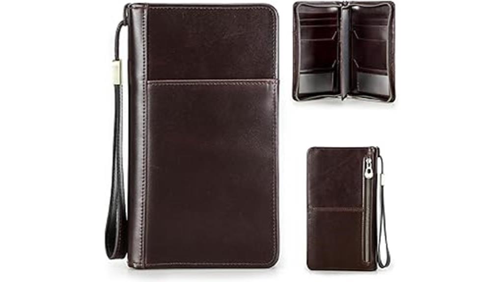 premium leather passport wallet