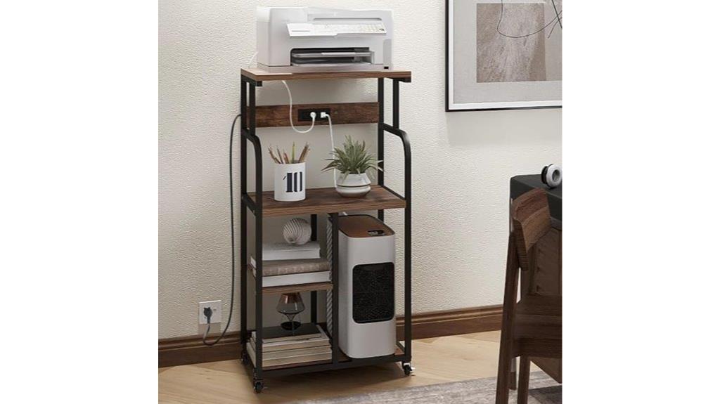 printer stand with charging