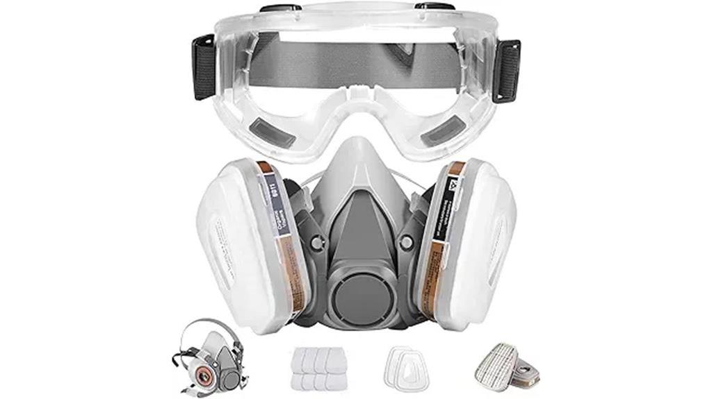 protective mask and glasses