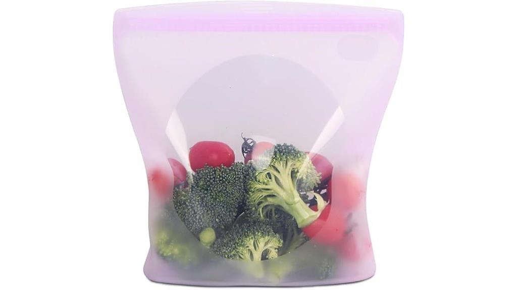 purple leakproof silicone bag